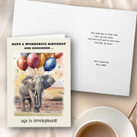 A idade é Irrelefante Elefante Aniversário Diverti