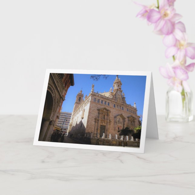 Cartão A Igreja Santos Juanes, Valencia City, España (Orquídea)
