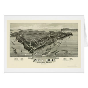 Cartão A ilha do pico, MIM mapa panorâmico - 1886