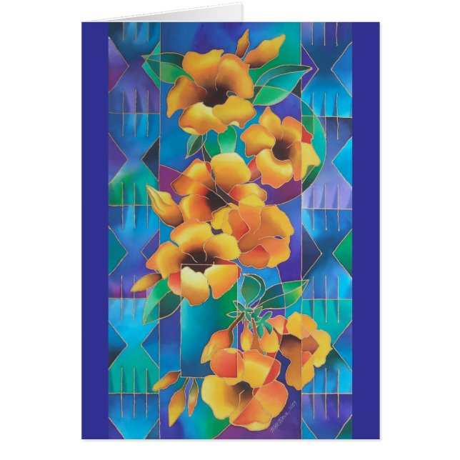 CARTÃO A "ILHA FLORESCE O ALLAMANDA DO ~ " (Frente)