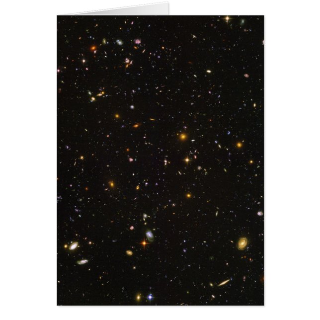 Cartão A imagem ultra profunda do espaço do campo de (Frente)