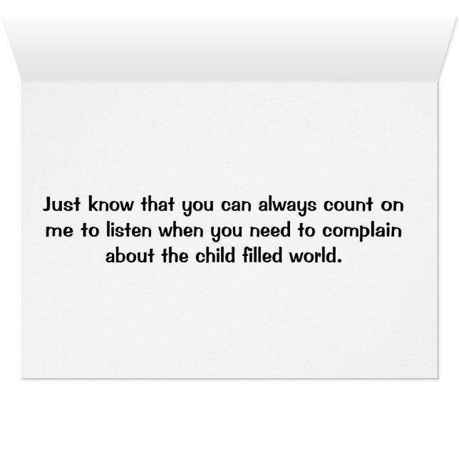 Cartão A infertilidade é dura (Interior horizontal (base))