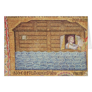 Cartão A inundação, do vestíbulo, detalhe de Noah