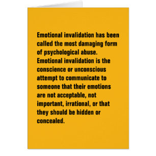 Cartão A invalidação emocional foi chamada…