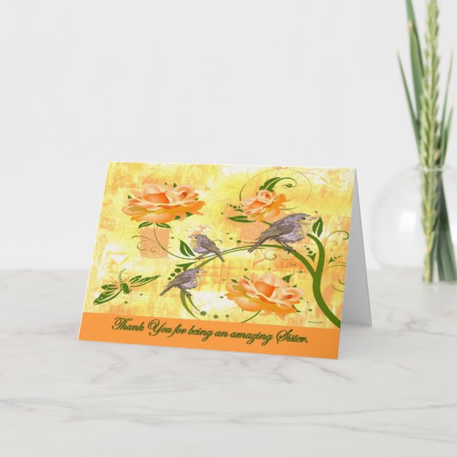 Cartão À irmã (adeus do irmão terminal doente) (Frente)