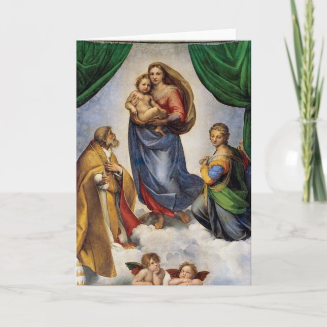 Cartão A Irmã Madonna | Raphael | (Frente)