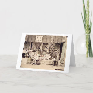 Cartão A Japanese cloth store, c.1890 (hand coloured phot