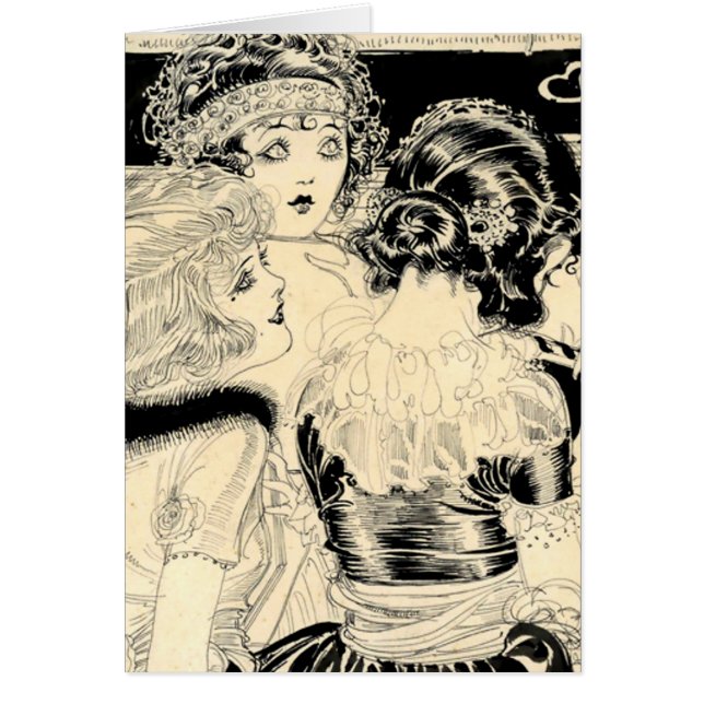 Cartão A jovem e vivaz Flapper #16 de Nell Brinkley (Frente)