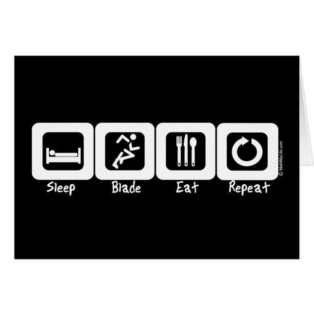 Cartão A lâmina do sono come a repetição (Frente Horizontal)