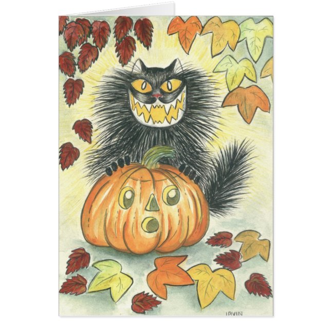 Cartão A lanterna de O do gato (Frente)