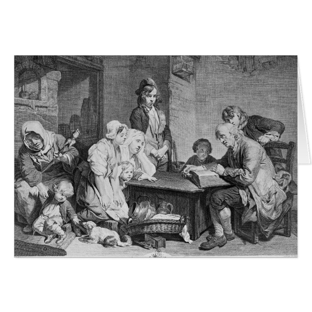 Cartão A leitura da bíblia (Frente Horizontal)