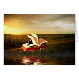 Cartão A leitura é mágica - personalize-me!