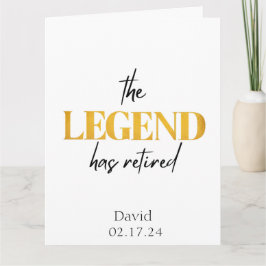 Cartão A Lenda se Aposentou, Preto e Dourado