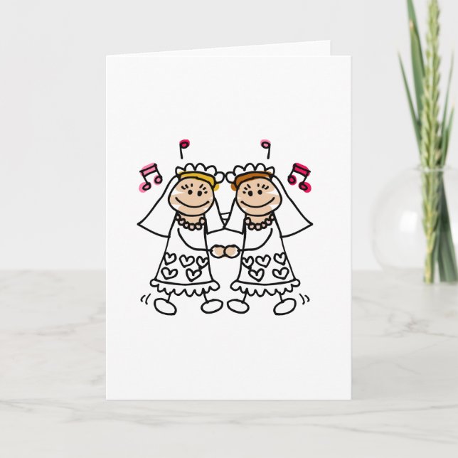 Cartão A lésbica dança primeiramente (Frente)