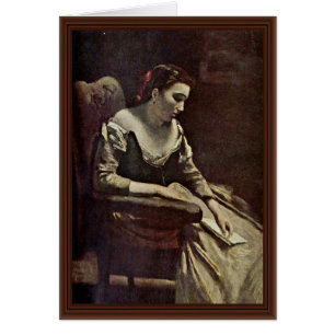 Cartão A letra por Corot Jean-Baptiste-Camilo (o melhor
