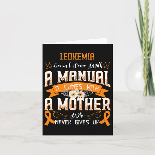 Cartão A leucemia não vem com um manual (Frente)