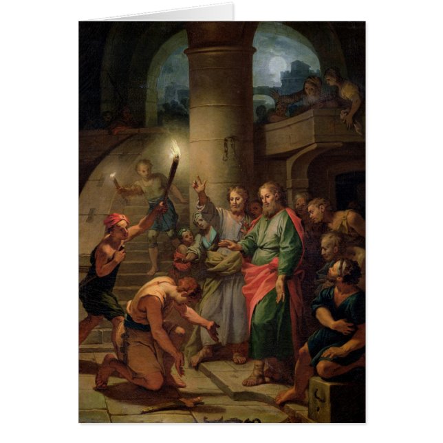 Cartão A libertação de St Paul e de St. Barnabas (Frente)