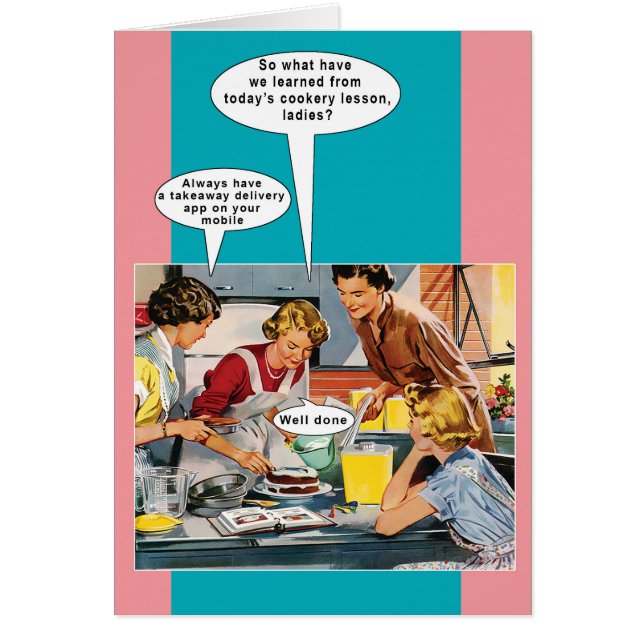 Cartão A lição da cozinha (Frente)