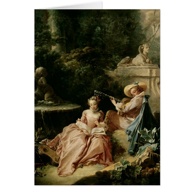 Cartão A lição de música, 1749 (Frente)