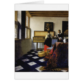 Cartão A lição de música de Johannes Vermeer