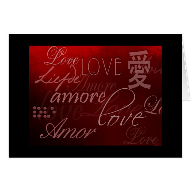 Cartão a língua do amor (Frente Horizontal)