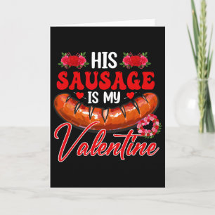 Cartão A Linguiça Dele É Meu Dia dos Namorados Camiseta D