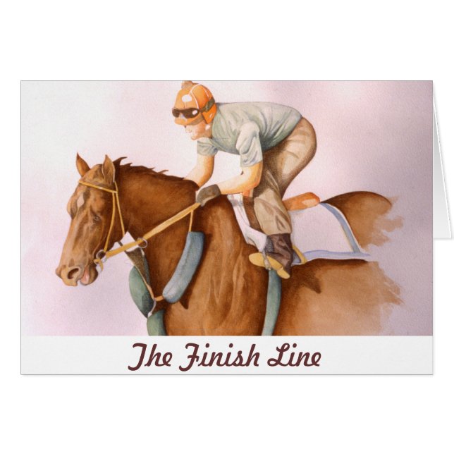 Cartão A linha de término (Frente Horizontal)