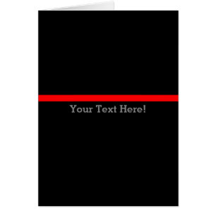 Cartão A Linha Vermelha Simbólica Magra Personaliza Isso