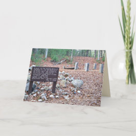 Cartão A localização da fundação de cabana de Thoreau.Car