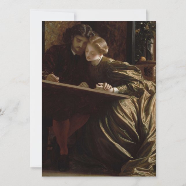 Cartão A Lua de Mel do Pintor (por Frederic Leighton) (Frente)
