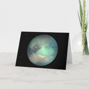 Cartão A Lua do planeta Saturno Titã