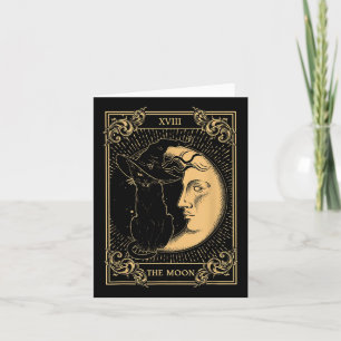 Cartão A Lua Tarot Xvii Inspirou A Bruxa Negra Hat