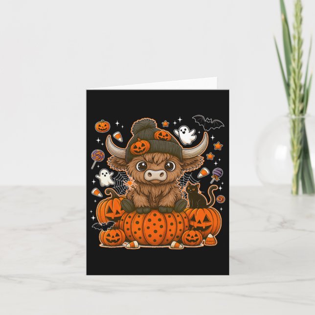 Cartão A Luta de Pumpkin Halloween (Frente)