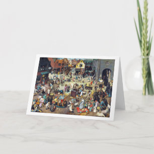 Cartão A luta entre o Carnaval e a Quaresma, Bruegel