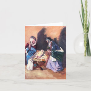 Cartão À luz da criança Cristo