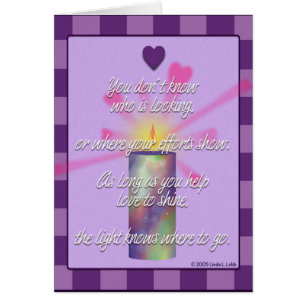 Cartão A luz do amor