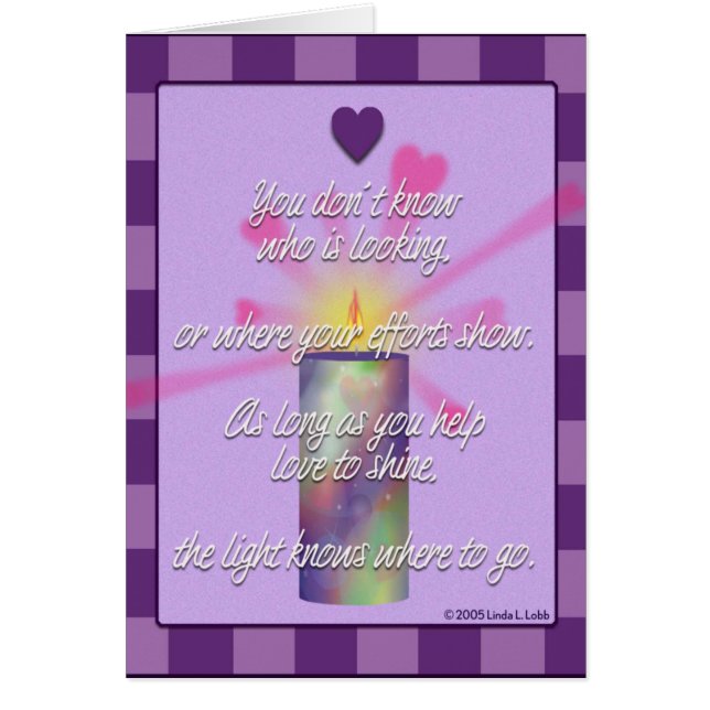 Cartão A luz do amor (Frente)