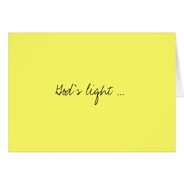 Cartão A luz do deus… (Frente Horizontal)