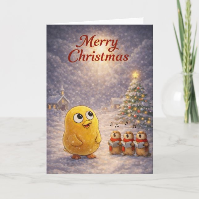 Cartão A luz é nascida. (Frente)