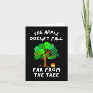 Cartão A Maçã não cai longe da Família Tree Fun