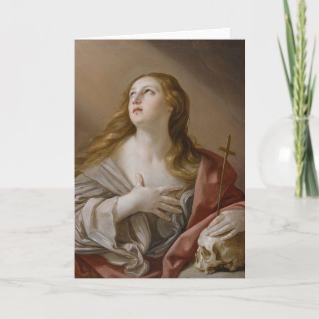 Cartão "A Madalena Penitente" (Frente)