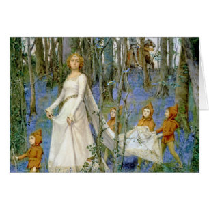 Cartão A madeira feericamente