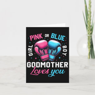 Cartão A Madrinha Rosa Ou Azul Te Ama A Boxear Gênero Rev