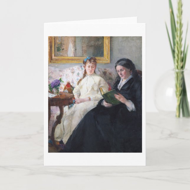 Cartão A Mãe e Irmã do Artista, Berthe Moriso (Frente)