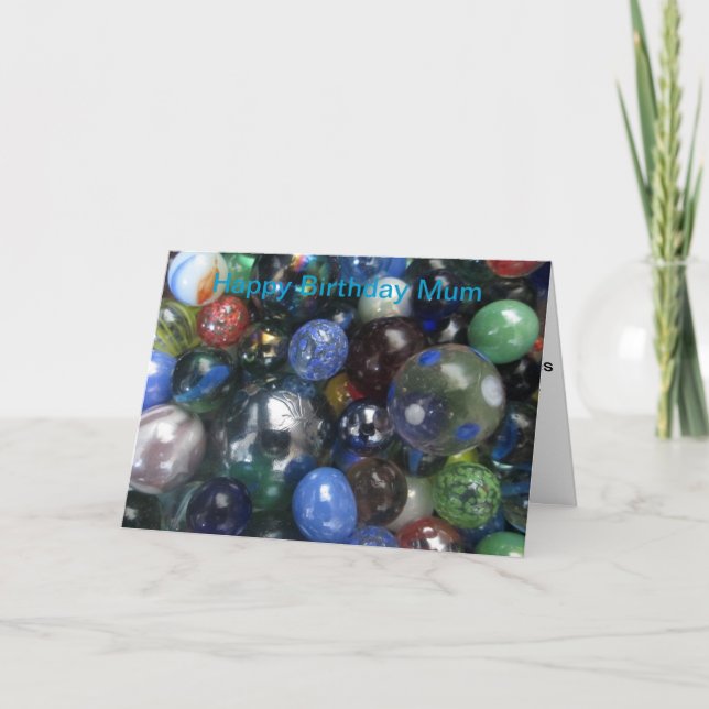 Cartão A mãe engraçada do feliz aniversario marmoreia o (Frente)