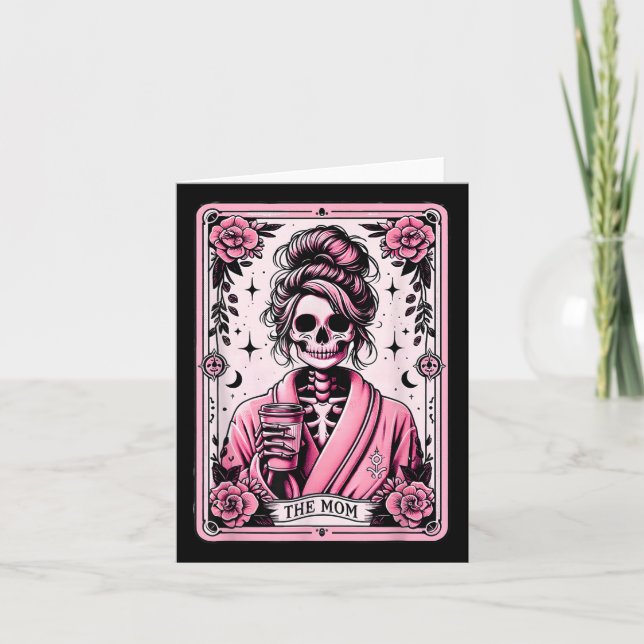 Cartão A Mãe Engraçada Tarot Card Mulher esqueletrista Mã (Frente)