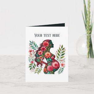 Cartão A mãe grávida Elegante adiciona texto para qualque