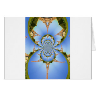 Cartão A Mágica de Paris: Design da Torre Geométrica Eiff