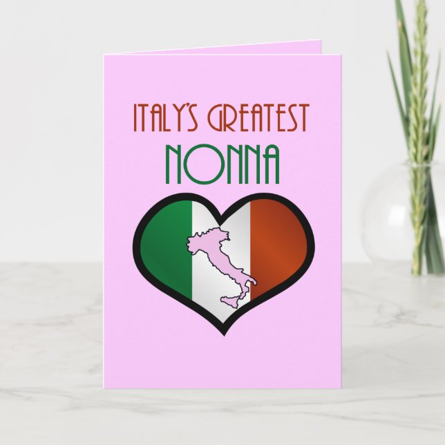 Cartão A Maior Nonna da Itália (Frente)