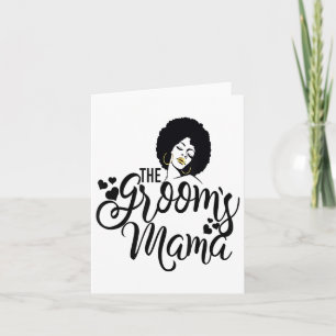 Cartão A Mama Camisa Negra Casamento de Noiva Negra Mãe M